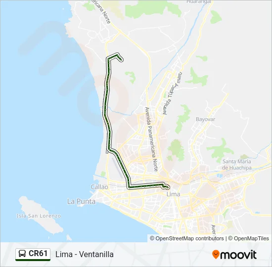 CR61 Bus Line Map