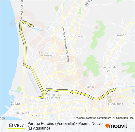 CR57 Bus Line Map