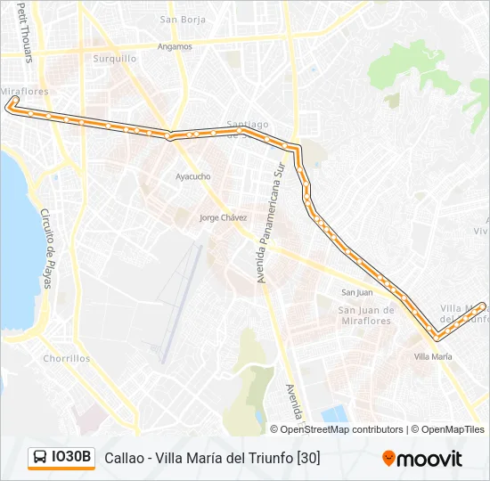 IO30B Bus Line Map