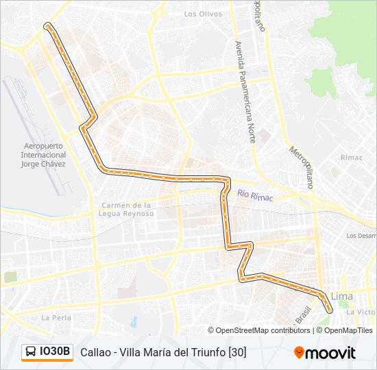 Mapa de IO30B de autobús