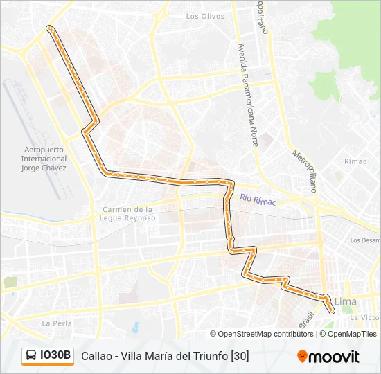 IO30B Bus Line Map