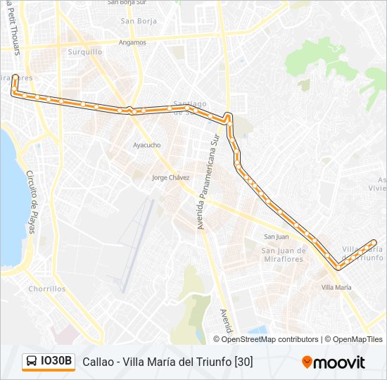 IO30B Bus Line Map
