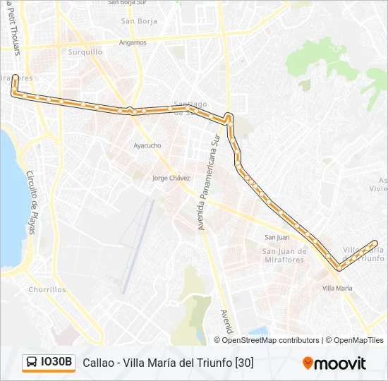 IO30B Bus Line Map