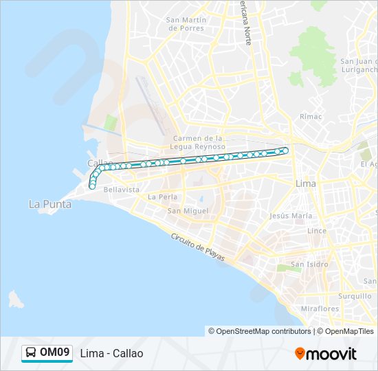 OM09 Bus Line Map