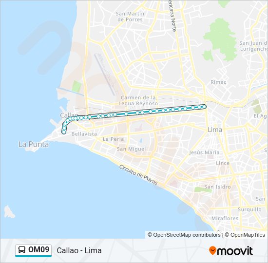 OM09 Bus Line Map