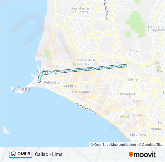 OM09 Bus Line Map