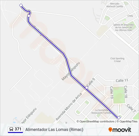 371 Bus Line Map