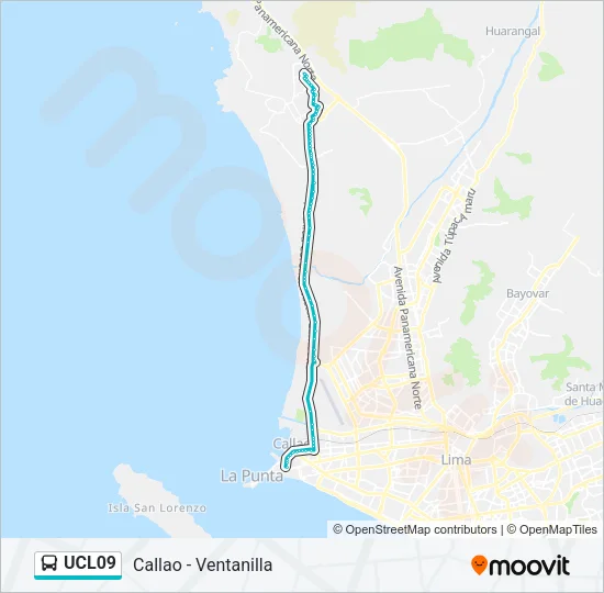 UCL09 Bus Line Map