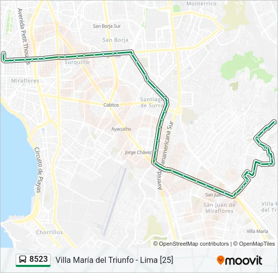 8523 Bus Line Map