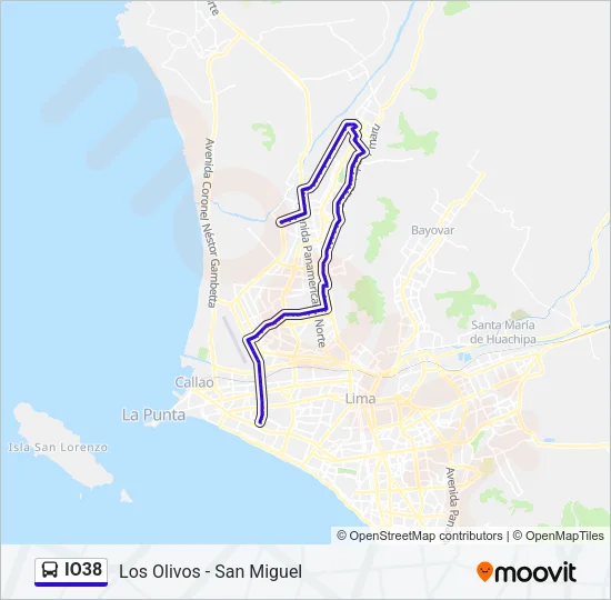 IO38 Bus Line Map