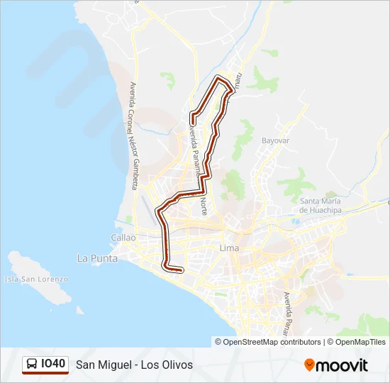 IO40 Bus Line Map