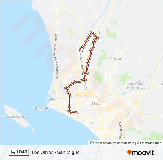 IO40 Bus Line Map