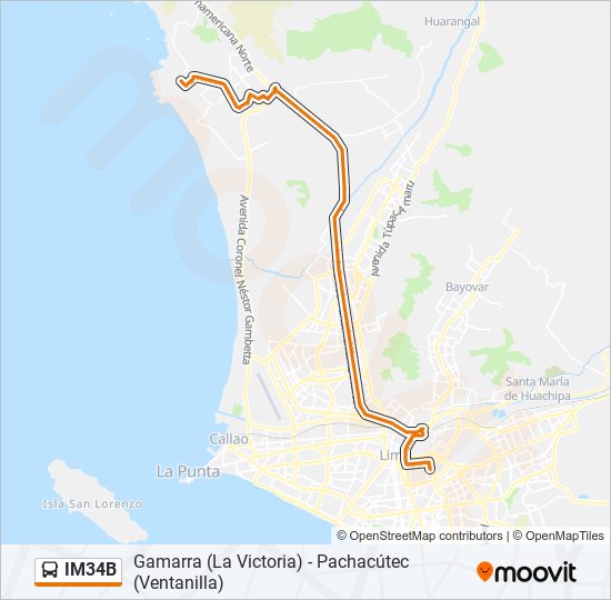 Mapa de IM34B de autobús