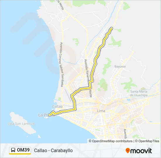 OM39 Bus Line Map