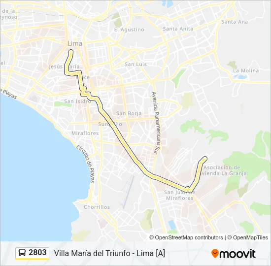 2803 Bus Line Map