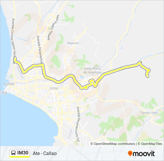 Mapa de IM30 de autobús