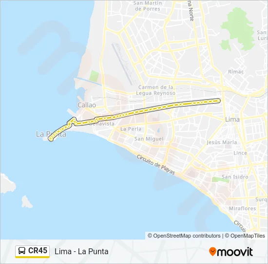 CR45 Bus Line Map