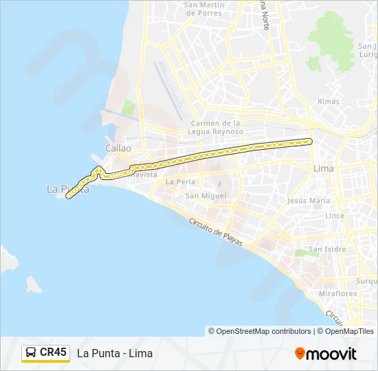 CR45 Bus Line Map