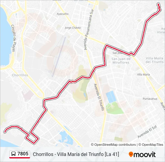 7805 Bus Line Map