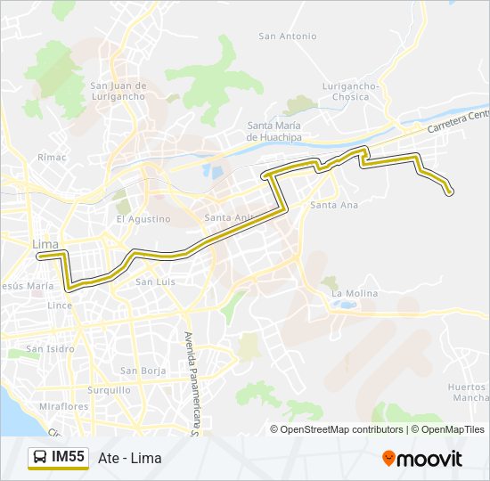 IM55 Bus Line Map