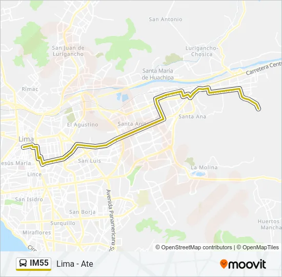 IM55 Bus Line Map