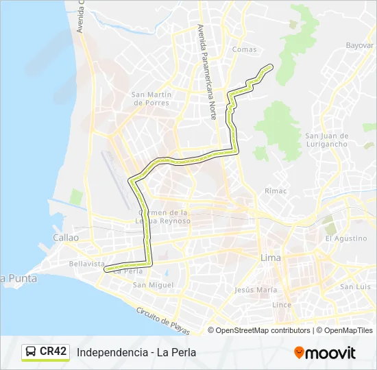 CR42 Bus Line Map