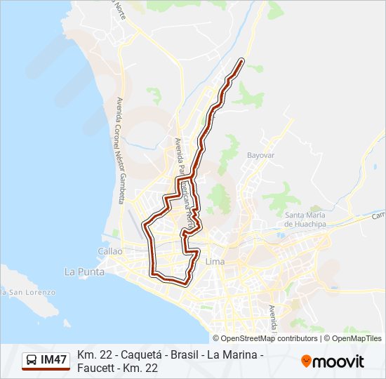 IM47 bus Line Map