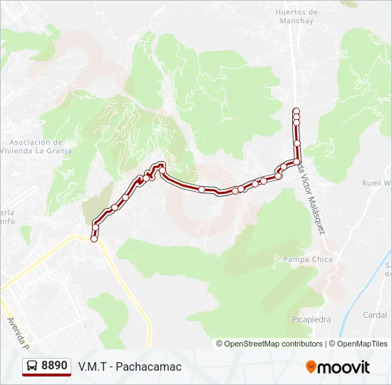 8890 Bus Line Map