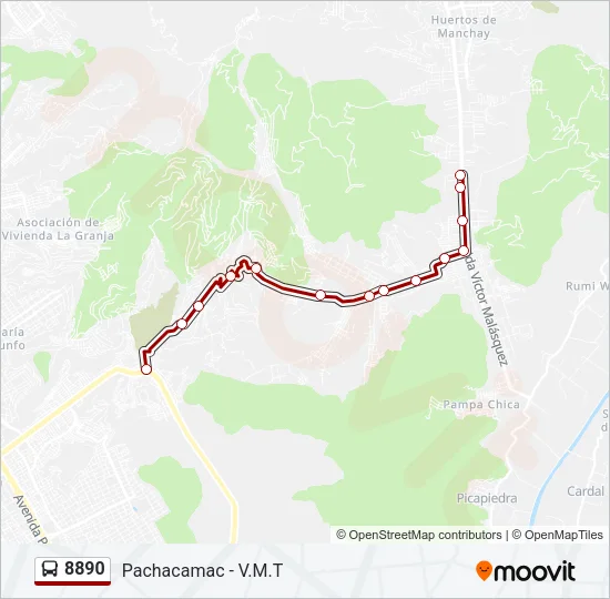 8890 Bus Line Map