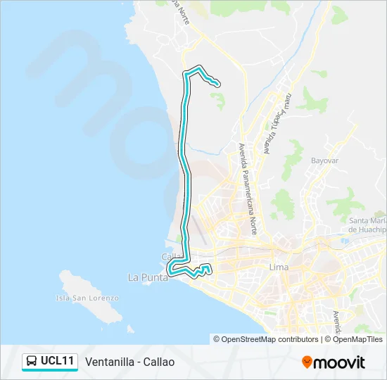 UCL11 Bus Line Map