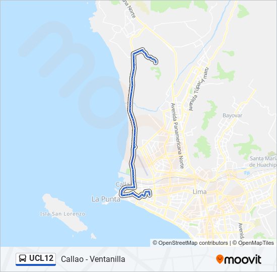 Mapa de UCL12 de autobús