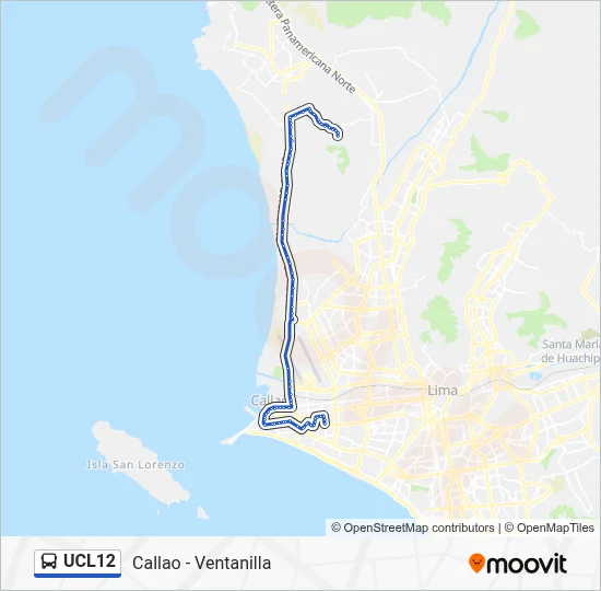 Mapa de UCL12 de autobús