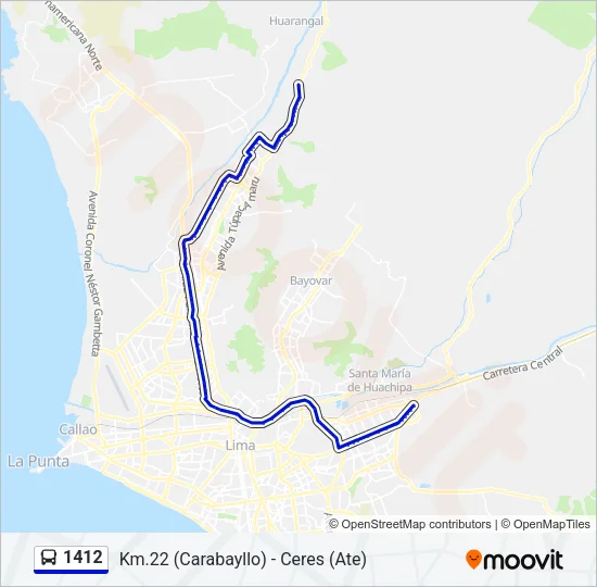 1412 Bus Line Map
