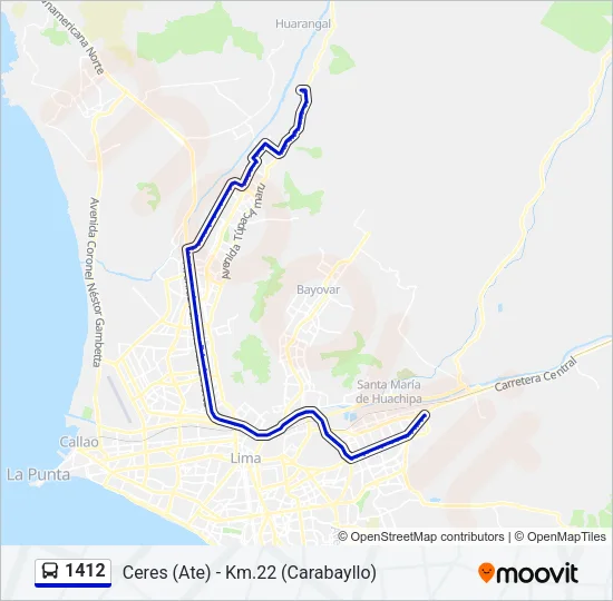 1412 Bus Line Map
