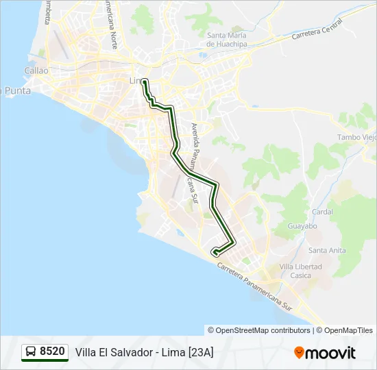 8520 Bus Line Map