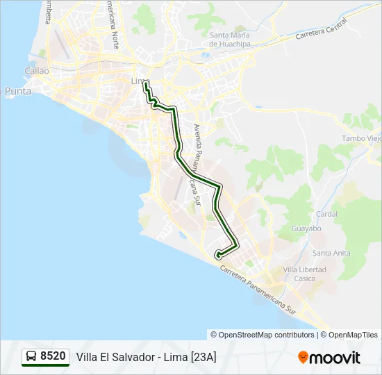 8520 Bus Line Map