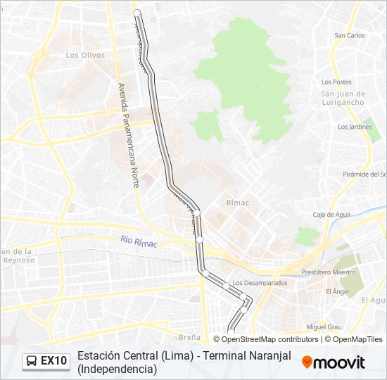 EX10 bus Line Map