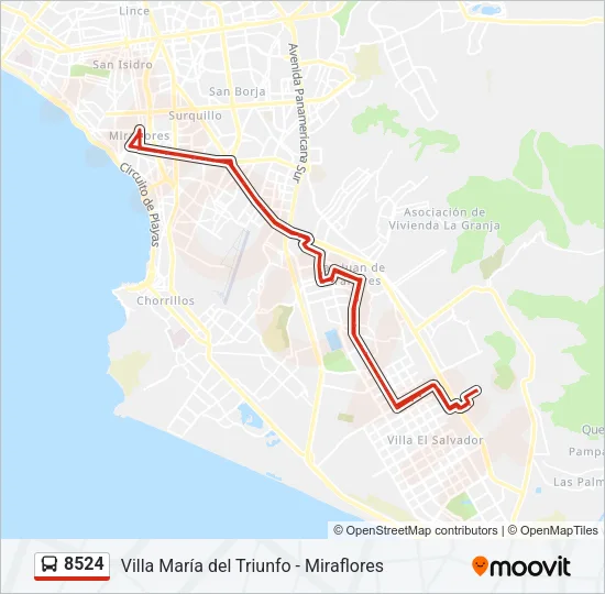 8524 Bus Line Map