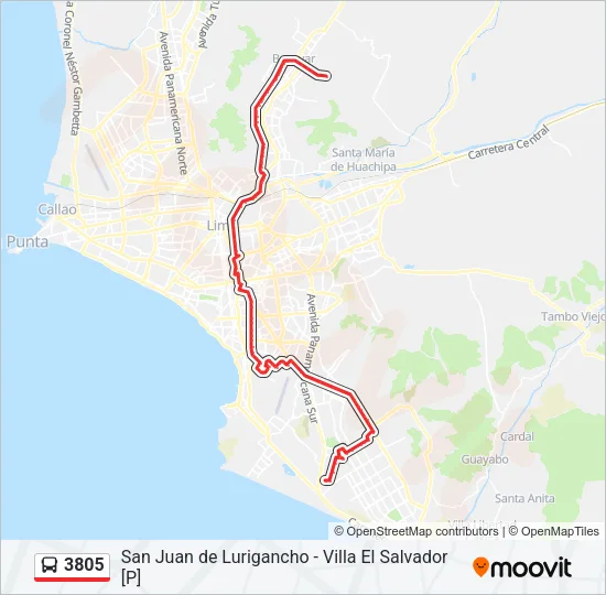 3805 Bus Line Map