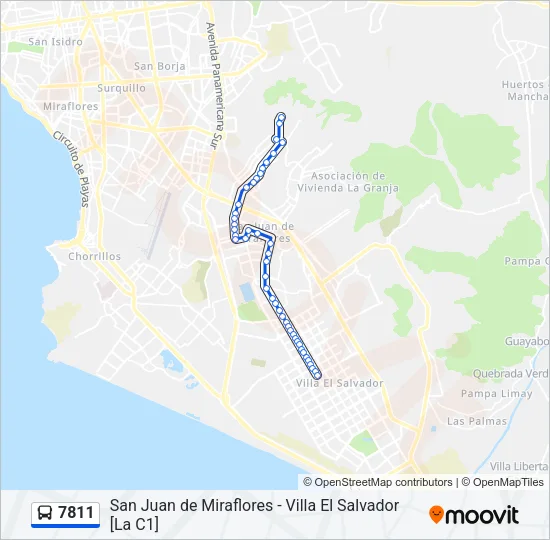 7811 Bus Line Map