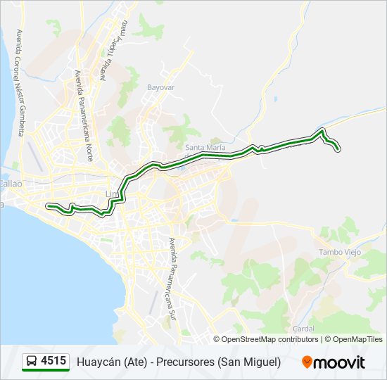 Mapa de 4515 de autobús