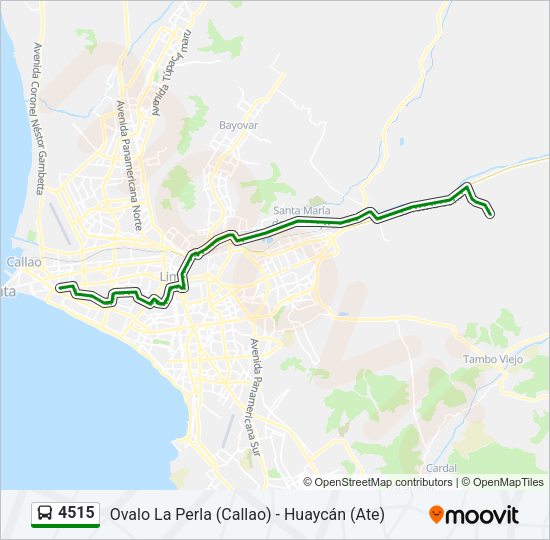 Mapa de 4515 de autobús