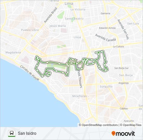 Mapa de EXPRESO 3 de autobús