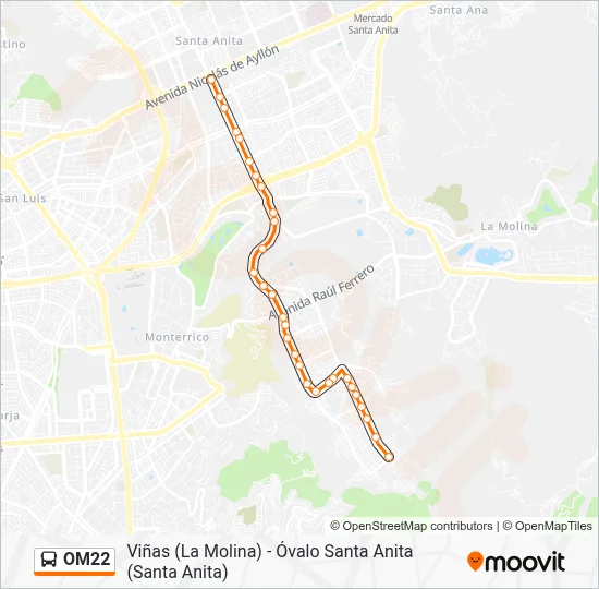 OM22 Bus Line Map
