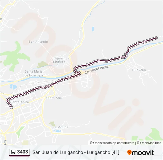 3403 Bus Line Map