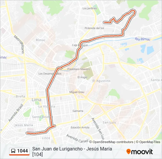 1044 Bus Line Map