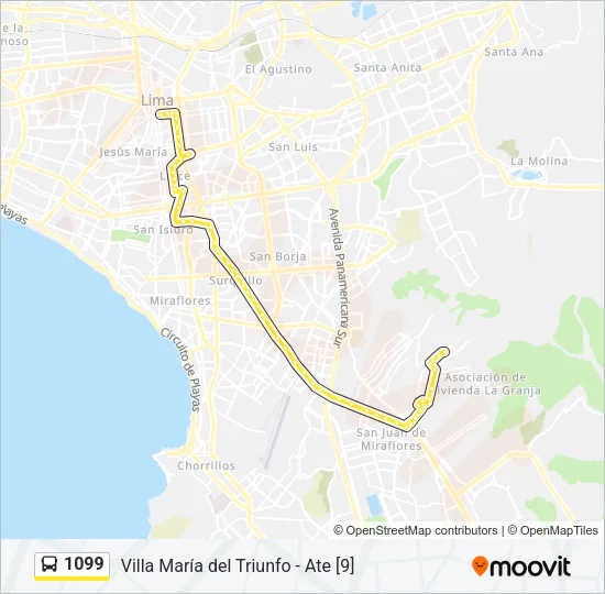 1099 Bus Line Map
