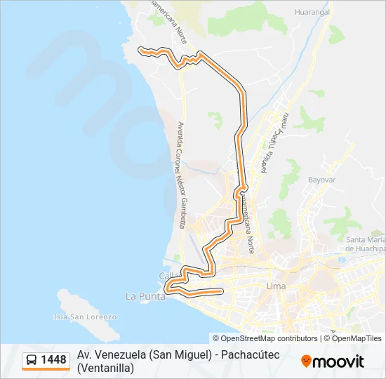 1448 Bus Line Map