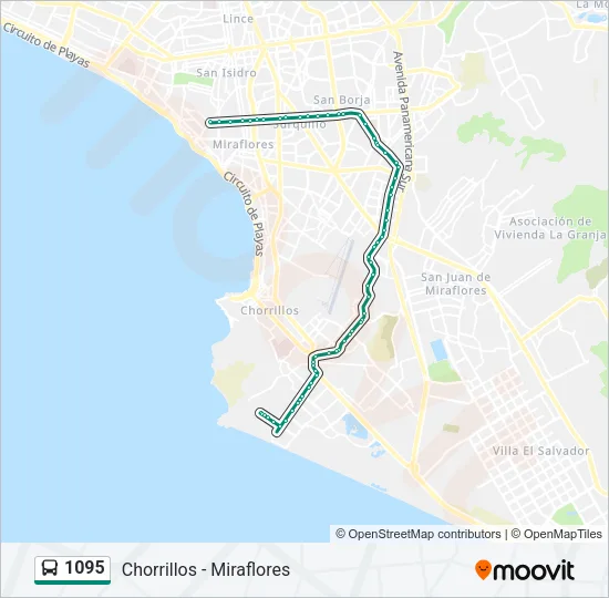 1095 Bus Line Map