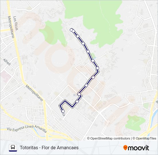 COLE BUS BENTÍN Bus Line Map